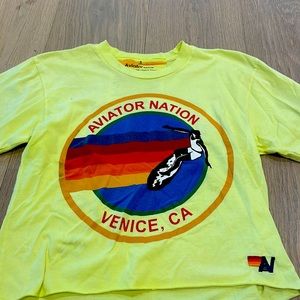 size small aviator nation logo tee